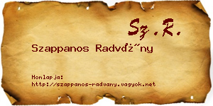 Szappanos Radvány névjegykártya